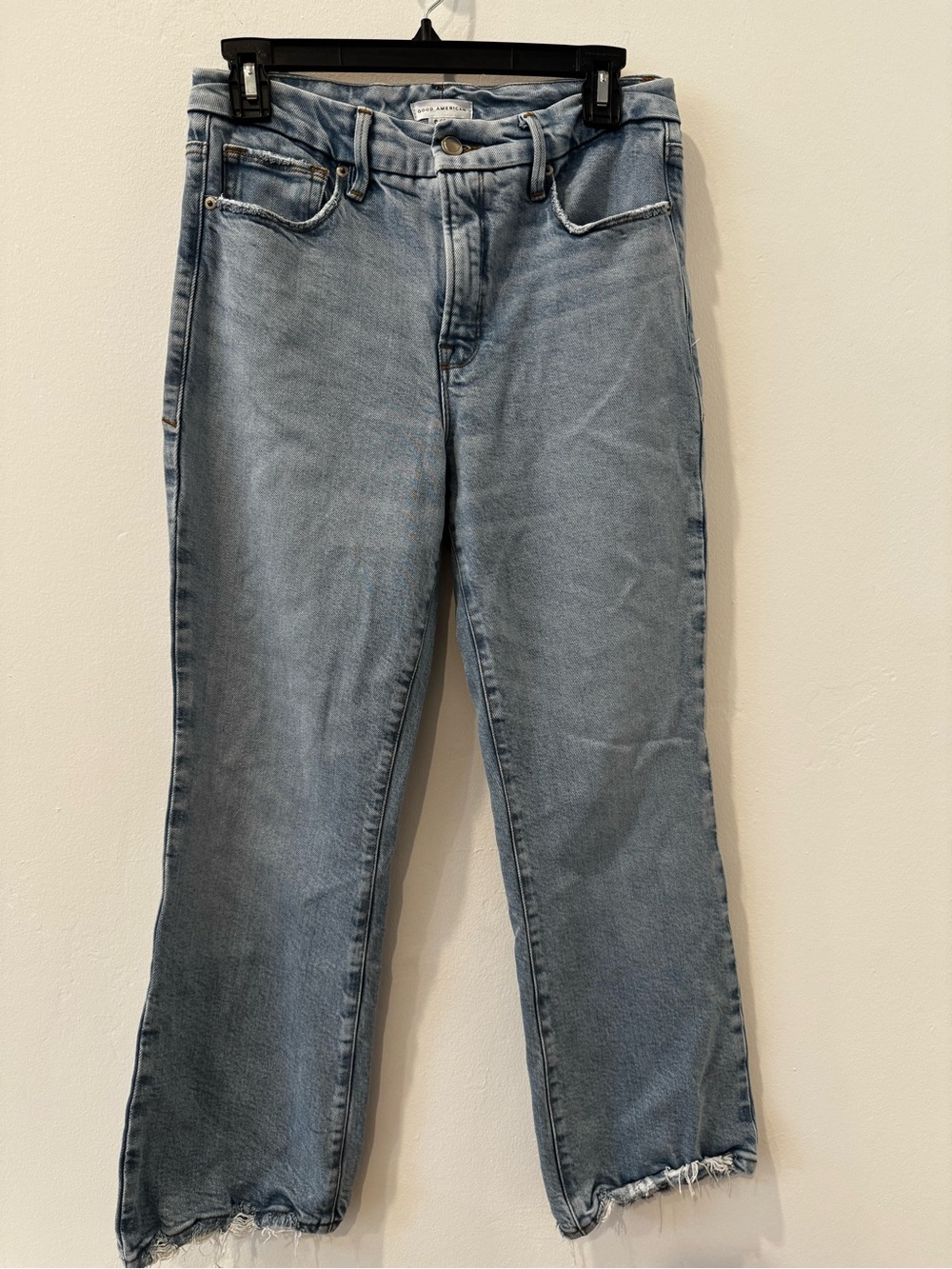 Good American Light Blue Straight Leg Jeans